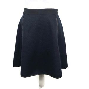 Madewell Size 6 Skater Skirt Quilted Blue Pockets